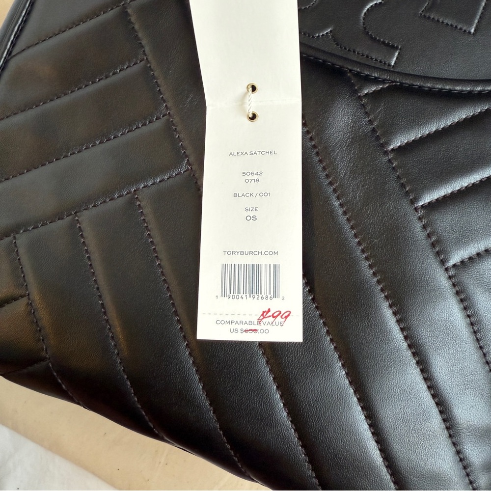 Tory Burch Alexa Leather Satchel NWT - Picture 7 of 12